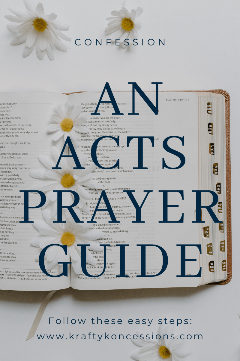 An open Bible to study about the ACTS prayer model.