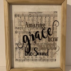 Hymnal Shadowbox Sign